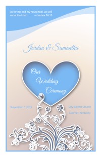 Wedding Program Cover Template 9B - Version 3